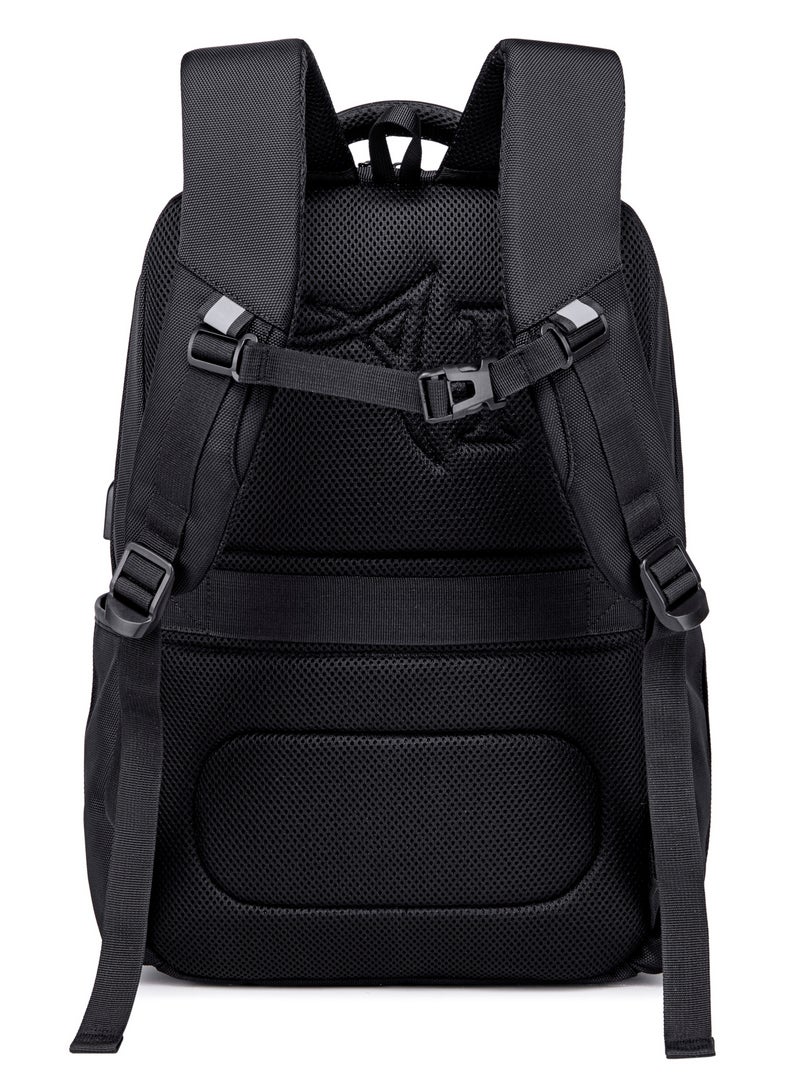 ARCTIC HUNTER Casual Travel Backpack Water Resistant Unisex School College Bag with Built in USB Port and Laptop Compartment for Men and Women B00120C Black - Image 4