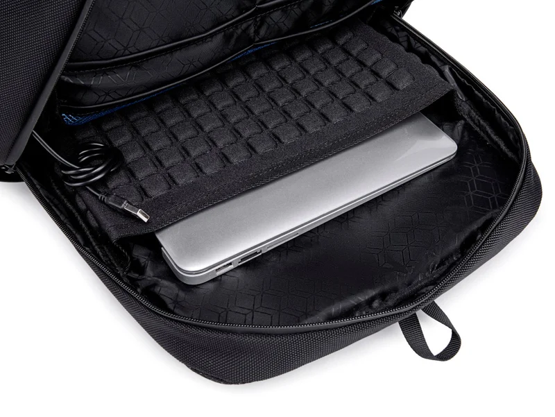 Arctic Hunter Black Casual Travel Backpack Water Resistant Unisex School College Bag with Built in USB Port and Laptop Compartment for Men and Women, B00120C, Black  | Best Price UAE