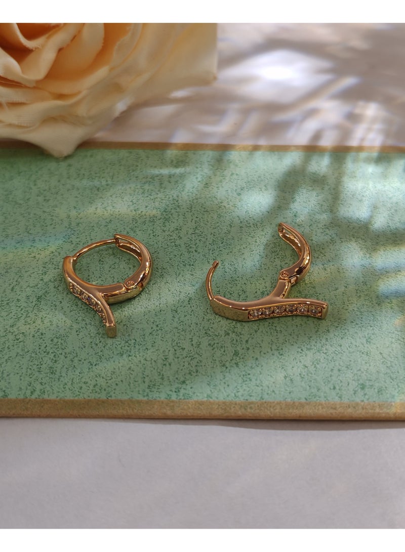 Two pairs of Evil Eye earring set with unique personality and diamond studded fashionable earrings - Image 4