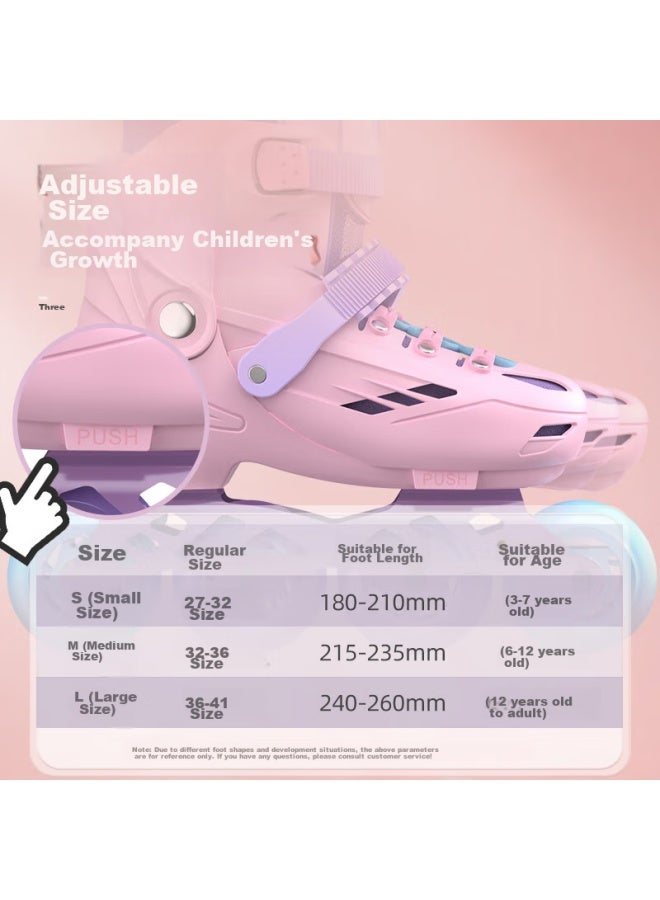 Sway Roller Skates, Complete Set For Children, Boys And Girls, Adjustable Size For Adults, Inline Skates, Roller Skates, Black, Size S - Image 1