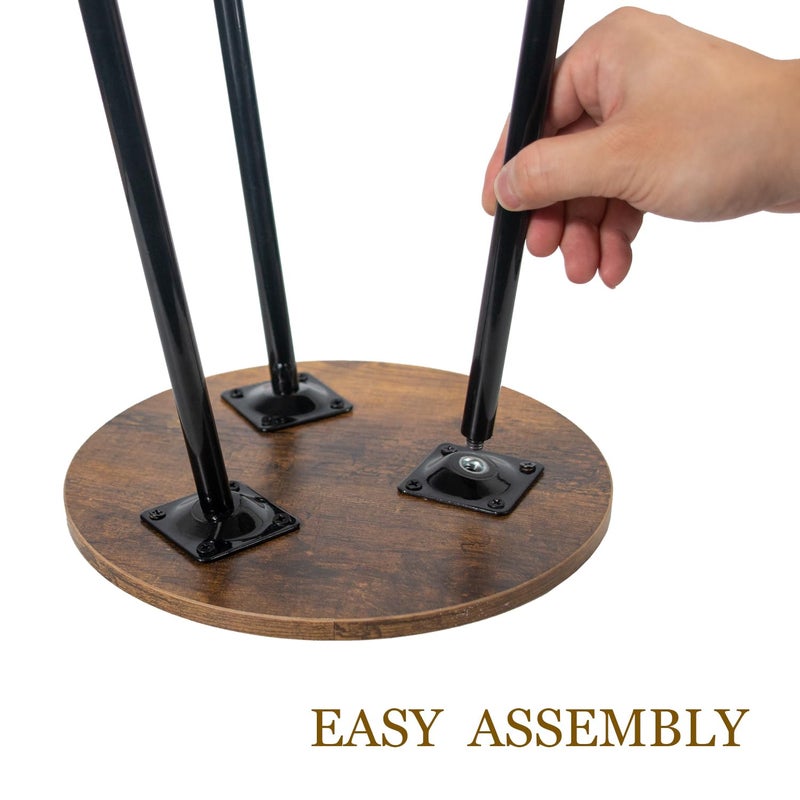 ARTORA Indoor Plant Stand, Mid Century Wood Plant Stool Adjustable Corner Tall Plant Sand Wooden Small Round End Table 18 Inch Plant Holder for Flower Pots Modern Home Decor (Brown) - Image 4
