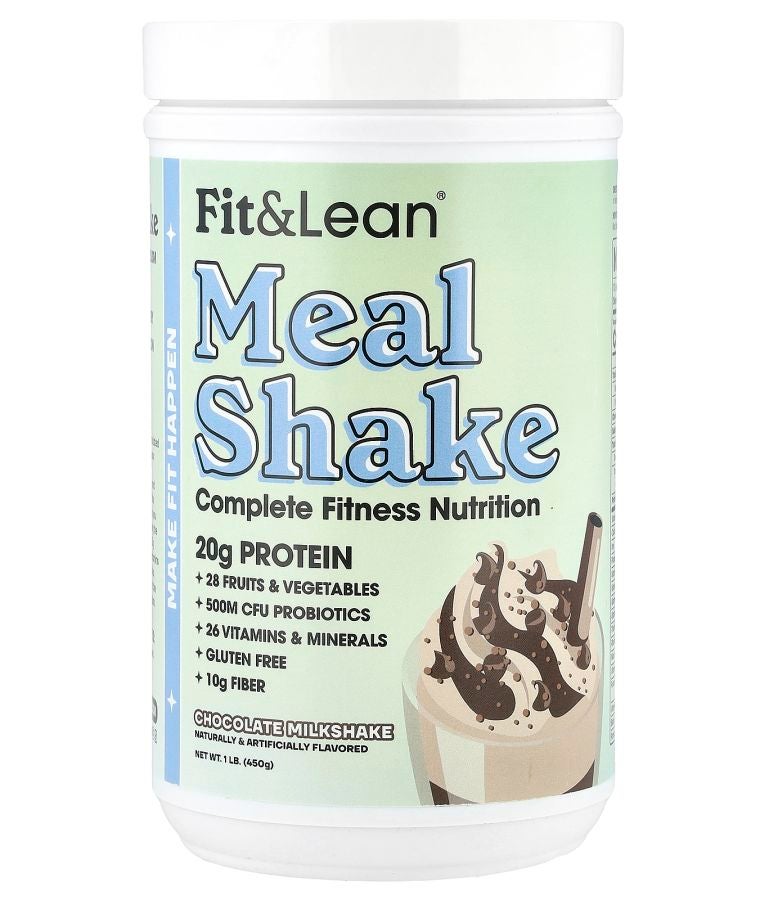 Fit & Lean Meal Shake Complete Fitness Nutrition Chocolate Milkshake 1 lb (450 g)