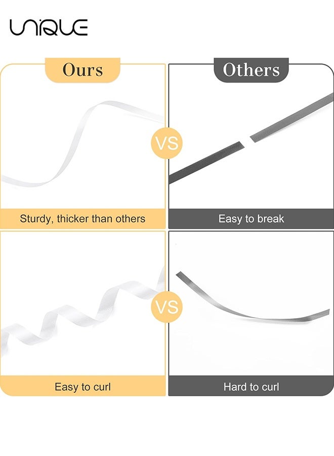 Unique 500 Yards White Curling Ribbon - Balloon Ribbon - Balloon String for Art&Craft Decor - Gift Wrapping,Ribbons and Bows for New Year Birthday Gifts Graduation Supplies (5mm Wide) - Image 3