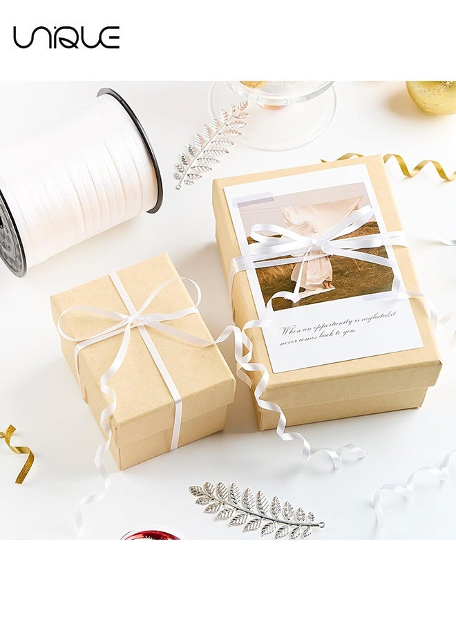 Unique 500 Yards White Curling Ribbon - Balloon Ribbon - Balloon String for Art&Craft Decor - Gift Wrapping,Ribbons and Bows for New Year Birthday Gifts Graduation Supplies (5mm Wide) - Image 5