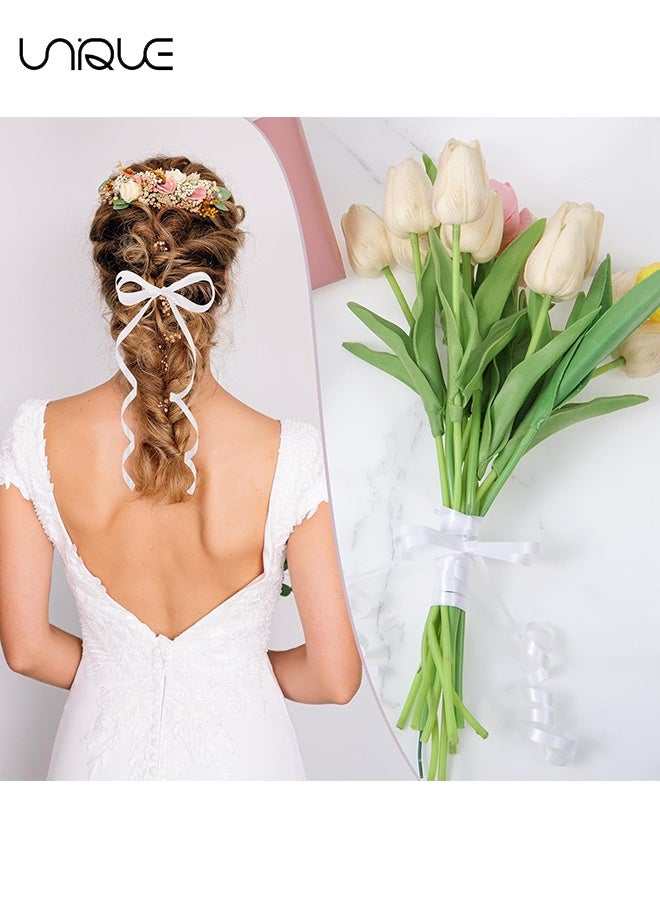 Unique 500 Yards White Curling Ribbon - Balloon Ribbon - Balloon String for Art&Craft Decor - Gift Wrapping,Ribbons and Bows for New Year Birthday Gifts Graduation Supplies (5mm Wide) - Image 4