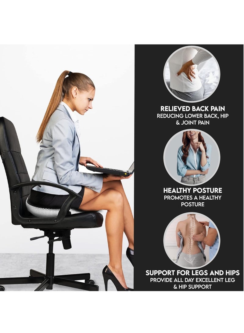 Memory Foam Car Seat Cushion Seat Cushions for Office Chairs Office Chair Cushion Ergonomic Donut Pillow for Desk Car and Gaming Back Pain Relief and Support (15.7* 3.94* 3.94in) - Image 4
