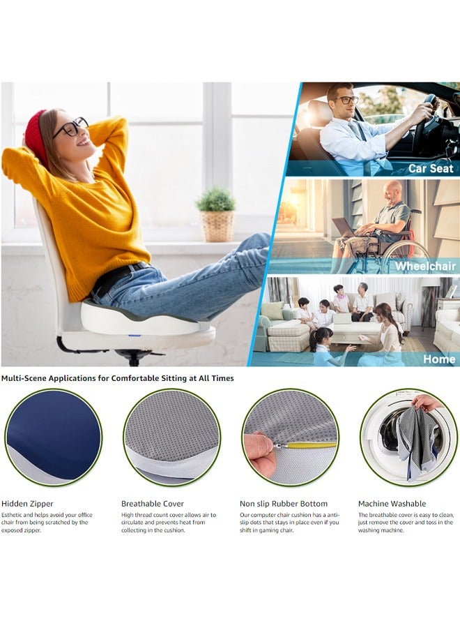 Memory Foam Car Seat Cushion Seat Cushions for Office Chairs Office Chair Cushion Ergonomic Donut Pillow for Desk Car and Gaming Back Pain Relief and Support (15.7* 3.94* 3.94in) - Image 5