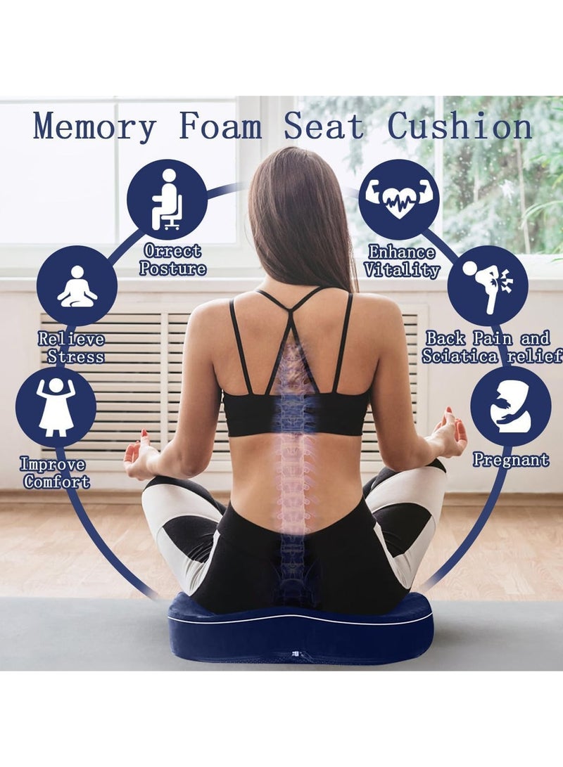 Memory Foam Car Seat Cushion Seat Cushions for Office Chairs Office Chair Cushion Ergonomic Donut Pillow for Desk Car and Gaming Back Pain Relief and Support (15.7* 3.94* 3.94in)  - Image 4