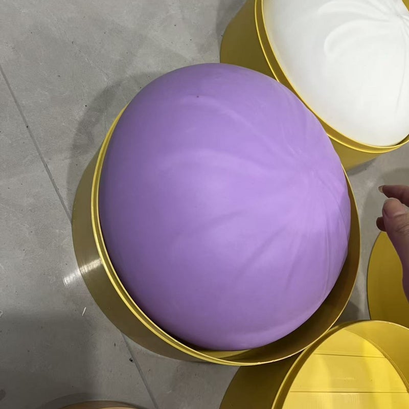 25CM Extra Large Simulation Steamed Bun Stress Relief Toy with Steamer - Image 4