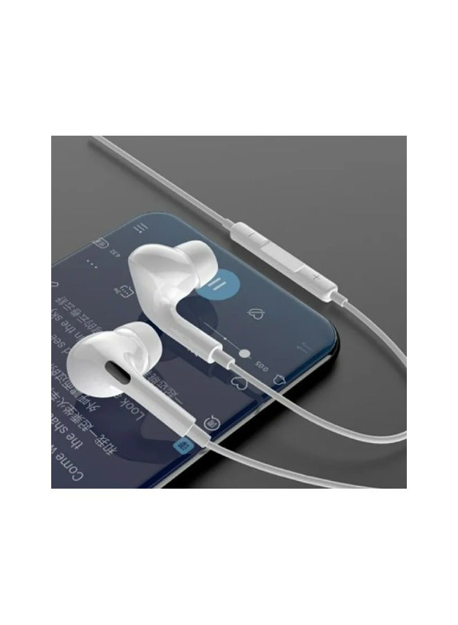 YESPLUS PRO3 Aux 3.5mm Wired Earphones with Mic for Android Smartphones – White | Noise-Isolating, High Bass, Comfortable Fit - Image 2