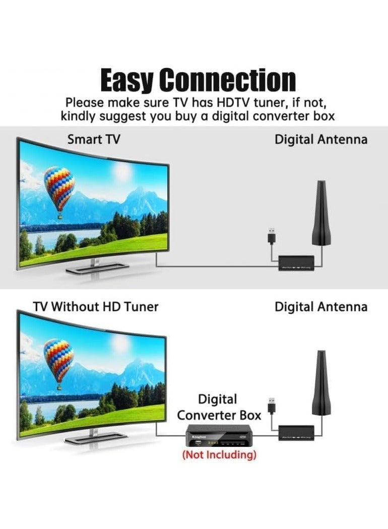 Digital TV Antenna for Smart tv, Outdoor/Indoor HD Antenna Smart TV Antenna  4K 1080p Antenna para TV Digital Antenna Booster 560+ Miles Range TV Antenna with Next-Gen Big Smart New Chip  - Image 3
