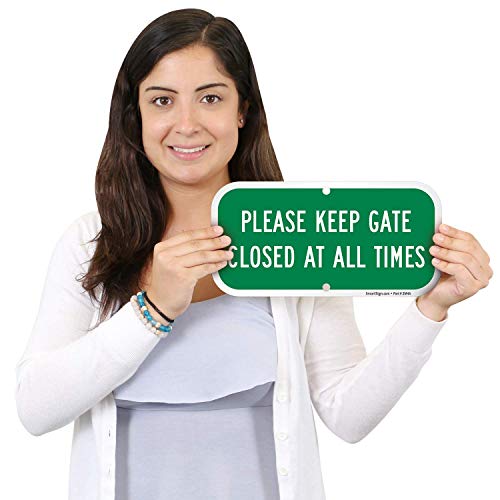 SmartSign "Please Keep Gate Closed At All Times" Sign | 6" x 12" Aluminum - Image 3