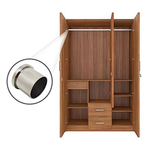 VOLO Stainless Steel Round Closet Rod, Wardrobe Hanger Rod, Rod For Hanging Clothes In Wardrobe With End Supports 19 Mm (Size : 2 Ft.), Silver - Image 2