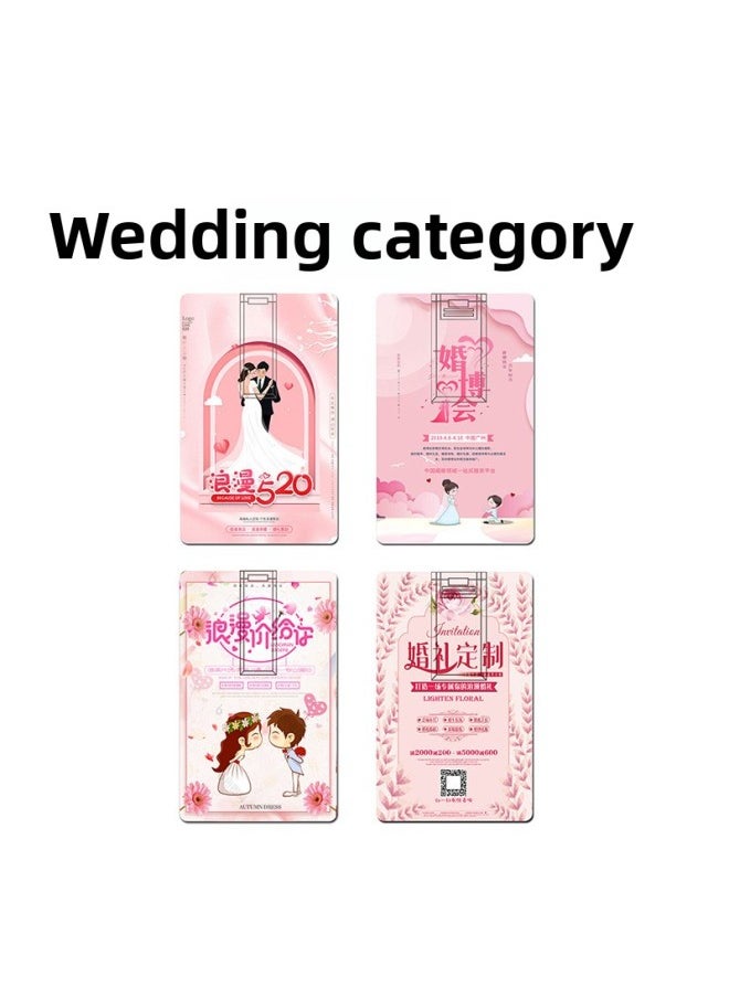 Generic Card U Disk 32g Card Exhibition Enterprise Lettering Logo Business Card Card Wedding Creative Bidding Disk USB-Color:Wedding-Capacity:128GB  - Image 1