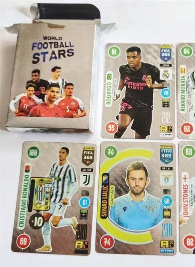 Generic Football Star Cards Premier League Star Star Gold Foil Cards 55 English Gold, Silver And Black Colorful Cards Collection Card Book - Image 3