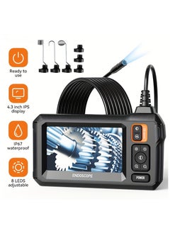 inskam Borescope Camera with Light, 16.5ft/5M Flexible Industrial Endoscope Camera, IP67 Waterproof Endoscope, 1080P HD Inspection Camera, Auto Repair Plumbing House Auxiliary Inspection  - Image 1