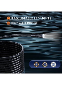 inskam Borescope Camera with Light, 16.5ft/5M Flexible Industrial Endoscope Camera, IP67 Waterproof Endoscope, 1080P HD Inspection Camera, Auto Repair Plumbing House Auxiliary Inspection  - Image 5