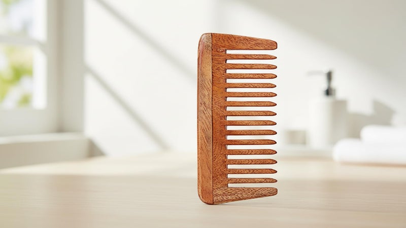 AATIRA Neem Comb Wooden Comb Wide Tooth Comb For Hair Growth Hair fall Dandruff Control Hair Straightening Frizz Control Comb for Men And Women - Image 2