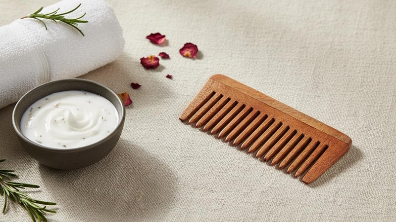 AATIRA Neem Comb Wooden Comb Wide Tooth Comb For Hair Growth Hair fall Dandruff Control Hair Straightening Frizz Control Comb for Men And Women - Image 4