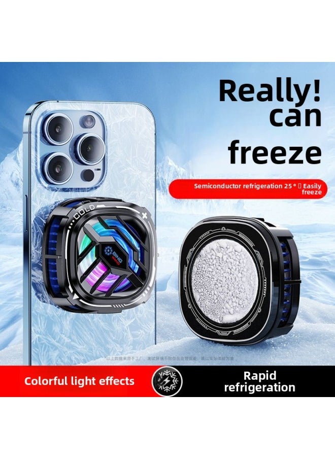 Generic - The X76 Semiconductor Magnetic Icing Mobile Phone Radiator Three-speed Adjustment Refrigeration Cooling Artifact Advantage Impulse-Product Color:Standard Model (black And Silver Three Levels) - Image 1