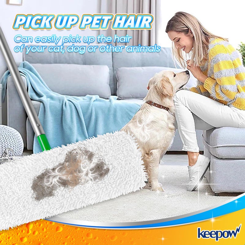 كيباو عبوات مقبولة XL Wet Respoow متوافقة مع Swiffer Swifeter XL X-Large Dry Completing Compling Compling Mopping Dopping Microfiber XL Mop Pads لتنظيف الأرضية السطحي/الخشب الصلب 4 حزمة - Image 4