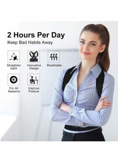 Excefore Posture Corrector Adjustable Magnetic Support For Neck Shoulder Upper And Lower Back- Black, Small  - Image 4