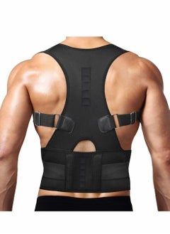 Excefore Posture Corrector Adjustable Magnetic Support For Neck Shoulder Upper And Lower Back- Black, Small  - Image 1