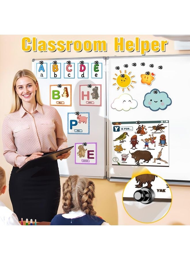 هومستر مغناطيسات الثلاجة ، 16pcs مغناطيسات قوية ثلاجة مقاطع مغناطيسية صغيرة لللوحة البيضاء ثلاجة دبابيس دفع مغناطيسية صغيرة مكتب ثقيل المطبخ كابينة رحلة لطيف الفصول الدراسية منظمة الأدوات - Image 3