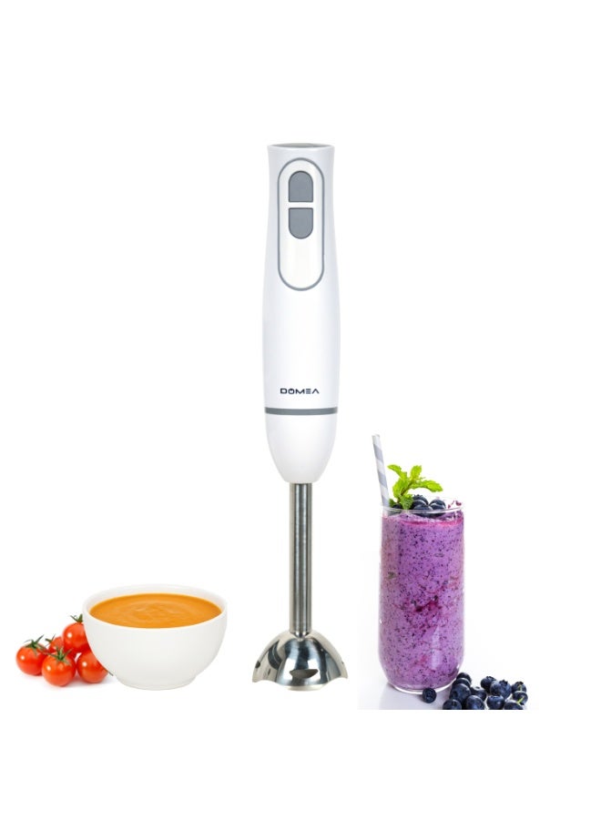 DOMEA Immersion Hand Blender, 500W with Stainless Steel Blades, Turbo Speed Function for Blending, Pureeing, Mixing Soups & Smoothies | Ergonomic, Lightweight & Quiet | Easy to Clean, Detachable Design - Image 1