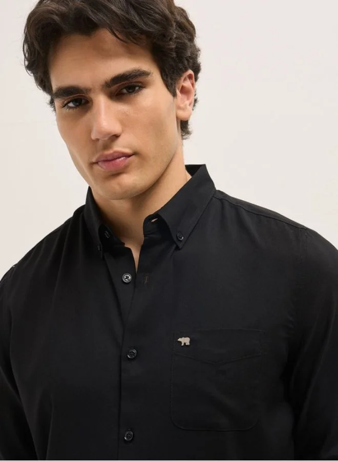 THE BEAR HOUSE Men's Shirt for Casual and Formal Wear | Classic Button-Down Style for Office, Daily Use, Travel, Events & All-Season Outfits | Versatile & Stylish Wardrobe Essential for Every Occasion