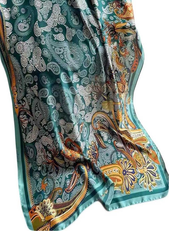 Acotavie Scarfs for Women Dressy Fashion Scarves Long Floral Pattern Scarf Lightweight Sunscreen Shawls, C043, 70.86 inches x 35 inches - Image 2