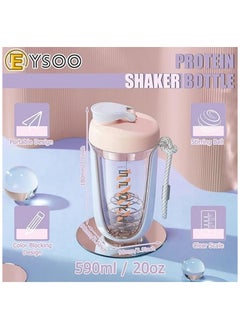 Protein Shaker Bottle 20 oz Protein Shaker Cup Shaker Bottle for Protein Mixes Leakproof Shaker BPA Free Protein Shaker with Blender Ball for Gym Fitness (Pink) - pzsku/Z5E90E8A0C03683AFC948Z/45/_/1713340569/3fe9a91a-d73b-4835-91c1-9dbd410362fd