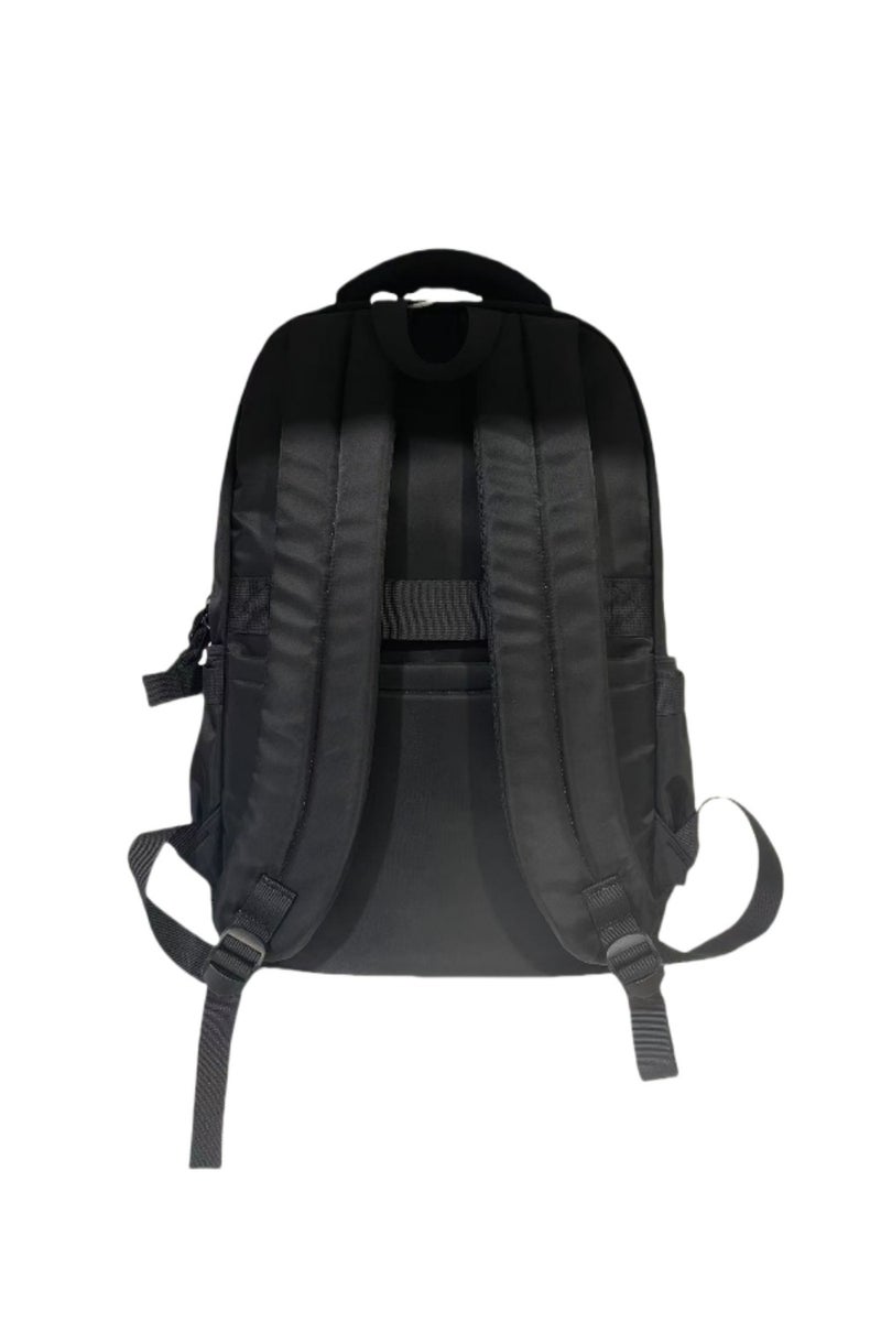 Stylish Black Tactical Laptop Backpack, Student Backpack, Ergonomic Backpack, Lightweight Backpack, Adjustable Shoulder Strap Backpack, Minimalist Aesthetic Student Backpack. - Image 4