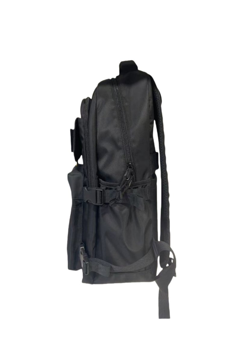 Stylish Black Tactical Laptop Backpack, Student Backpack, Ergonomic Backpack, Lightweight Backpack, Adjustable Shoulder Strap Backpack, Minimalist Aesthetic Student Backpack. - Image 5