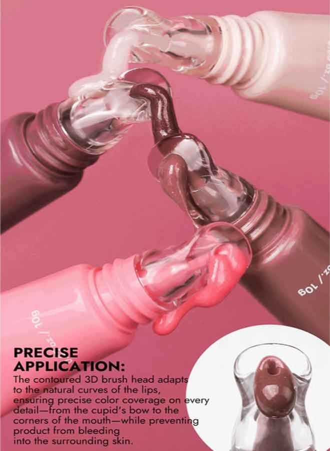 YOUNG VISION 6 Colors Shiny Lip Gloss, Non Sticky Long Lasting Lip Tint, Hydrating Nourishing High Pigment Lip Makeup, Natural Lip Care Gloss - Image 5