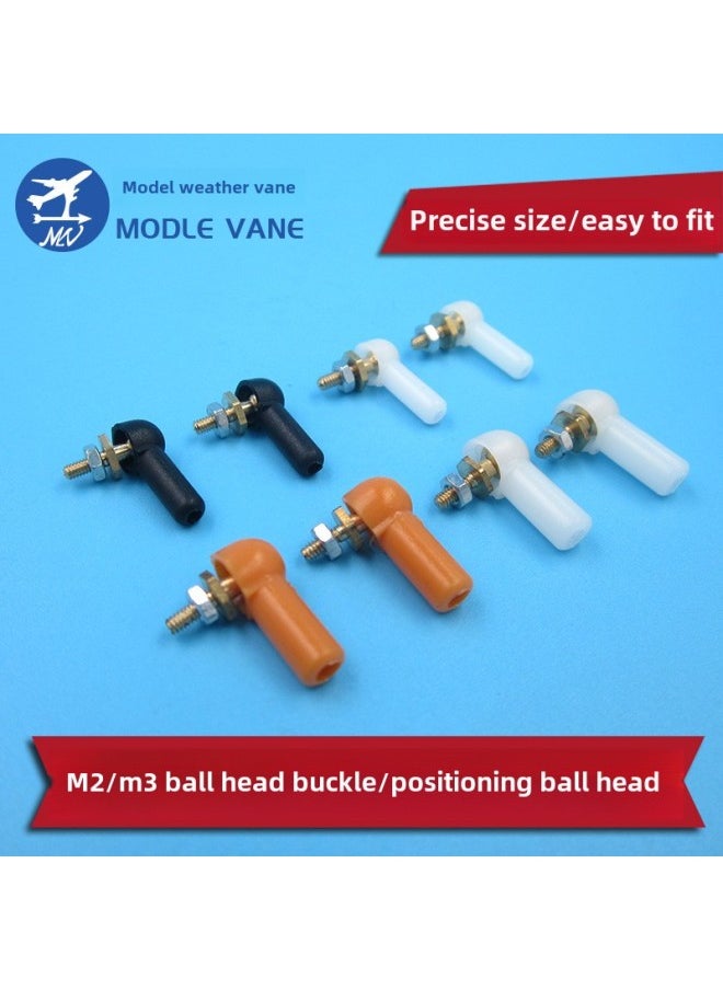 Generic - M2 M3 Ball Head Buckle 2mm 3mm Pull Rod Ball Head Pull Rod Head Positioning Ball Head Interactor Ball Head Pull Rod-Color:3MM/M3 Orange Ball Head Buckle - Image 1