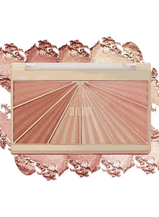 Milani Luminoso Glow Shimmering Face Palette – Radiant Highlighter, Blush & Bronzer for Luminous Glow - Image 1