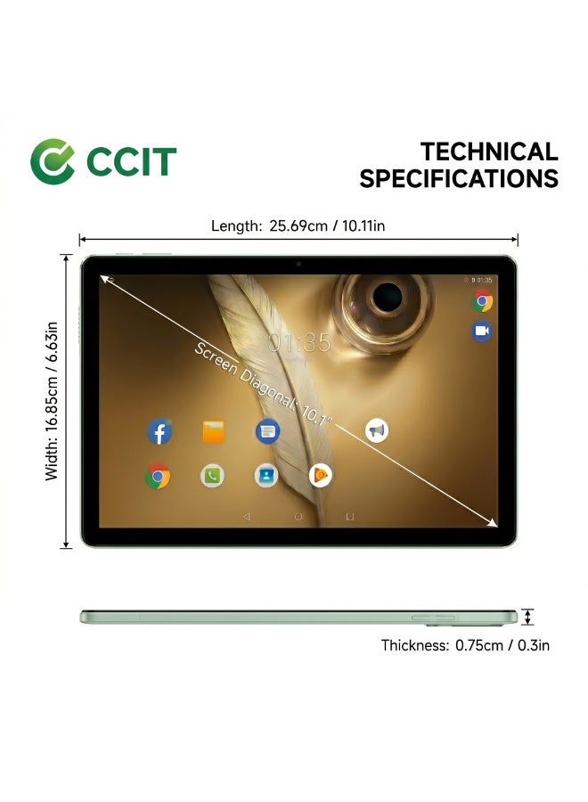 سي سي اي تي تابلت CCIT A106 متعدد الوظائف، يدعم جميع شبكات 5G، مساحة تخزين ضخمة 8+512 جيجابايت، كاميرا مزدوجة عالية الدقة 8+13 ميجابكسل، كمبيوتر لوحي محمول للاتصالات اللاسلكية - Image 2