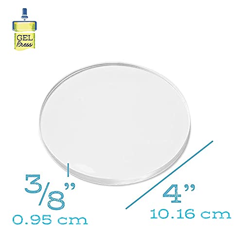Gel Press Monoprinting Print Plate - 4” Circle (10.2 cm) Gel Plate - Printmaking Supplies - Reusable Gel Printing Plates for Press Art for Card Making, Scrapbooking, Journaling, Arts & Crafts - Image 2