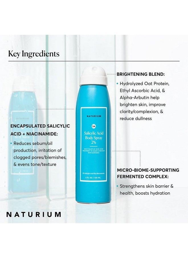 NATURIUM Salicylic Acid Body Spray 2% Blemishfighting & Pore Treatment With Niacinamide Plus Brightening Ingredients 4 Oz  - Image 5