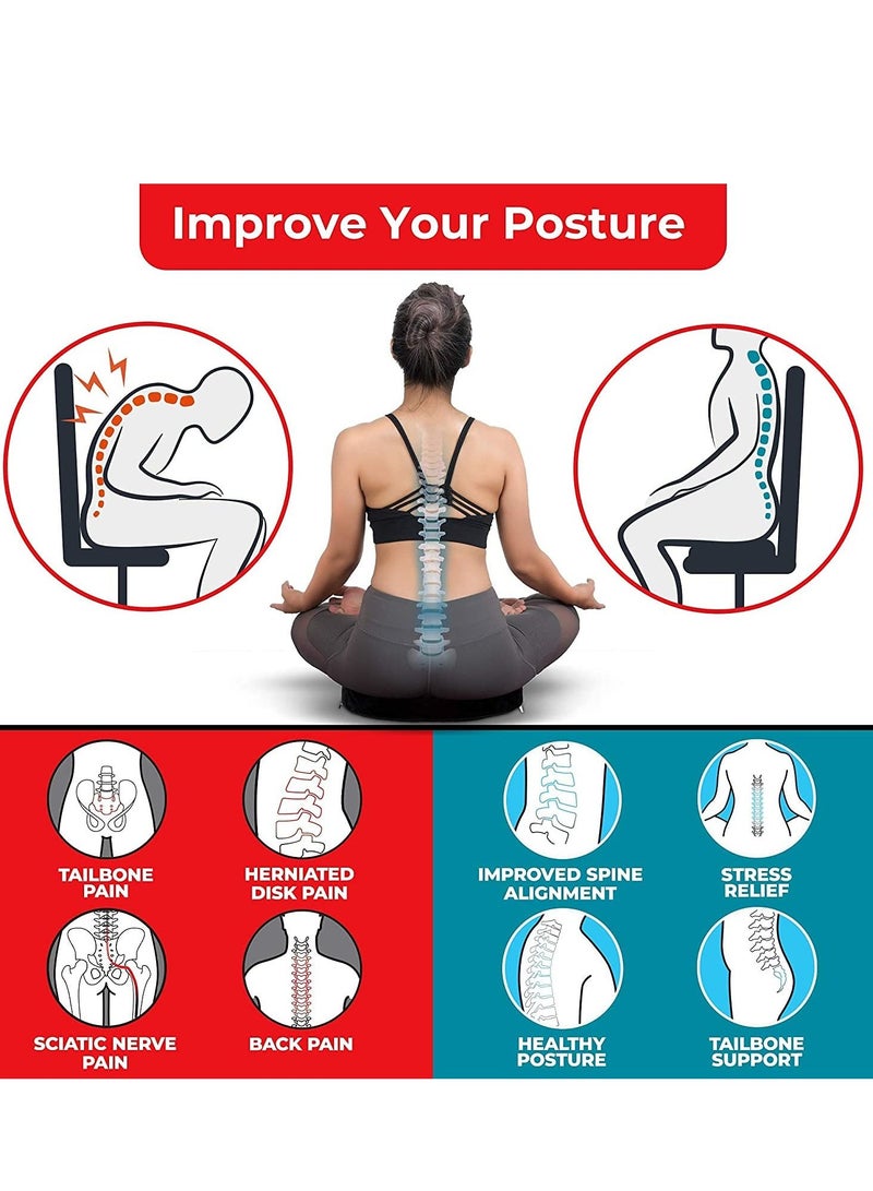 ميكسد دونات وسادة وسادة الذيل البواسير -- المرأة الحامل العظام وسادة مسكن ، Coccyx ، الاستلقاء ، بعد الولادة ، عرق النسا ، 18 بوصة سوداء - Image 5