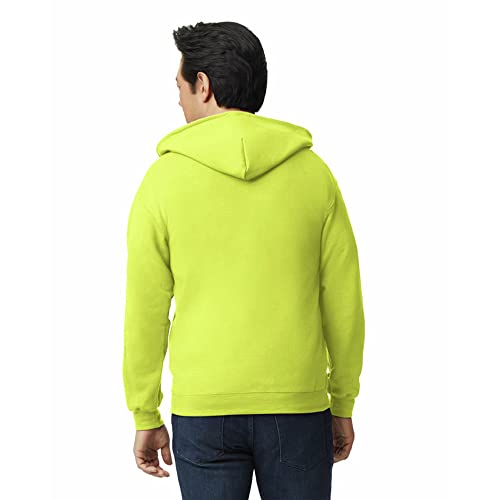 Gildan Adult Fleece Zip Hoodie Sweatshirt, Style G18600, Multipack, Safety Green (1-pack), Medium - Image 3