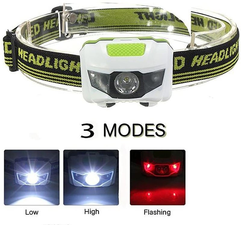 Linist مصباح رأس LED محمول صغير 4 أوضاع مصباح رأس مصابيح يد Torch Lamp Light للتنزه، التخييم، الصيد، ركوب الدراجات، الدراجات، بلاستيك - Image 3