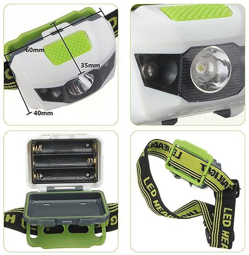 Linist مصباح رأس LED محمول صغير 4 أوضاع مصباح رأس مصابيح يد Torch Lamp Light للتنزه، التخييم، الصيد، ركوب الدراجات، الدراجات، بلاستيك - Image 2