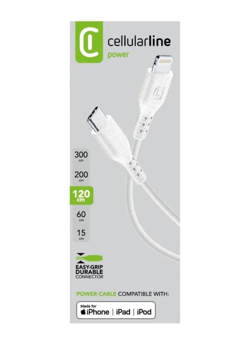 سيلولار لاين كابل شحن ونقل بيانات من USB-C الى هاتف iPhone و iPad و iPod من سيلولار لاين - Image 2