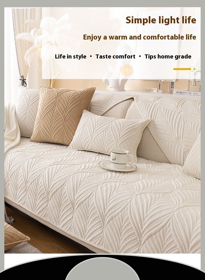 Sofa Pad Simple Modern Sofa Sleeve Non -Slip Flush Cushion Four Seasons Universal Dutch Sofa Cover Covered Towels, Multi -Sized Wear Resistance, Dirty, Washing, Can Be Removed（Beige）  - Image 3