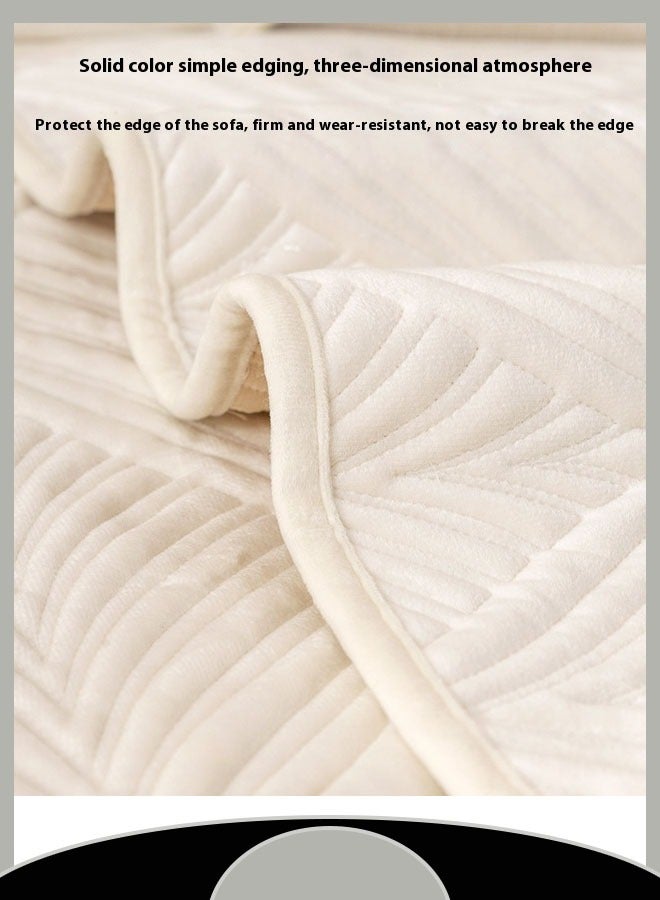 Sofa Pad Simple Modern Sofa Sleeve Non -Slip Flush Cushion Four Seasons Universal Dutch Sofa Cover Covered Towels, Multi -Sized Wear Resistance, Dirty, Washing, Can Be Removed（Beige）  - Image 5