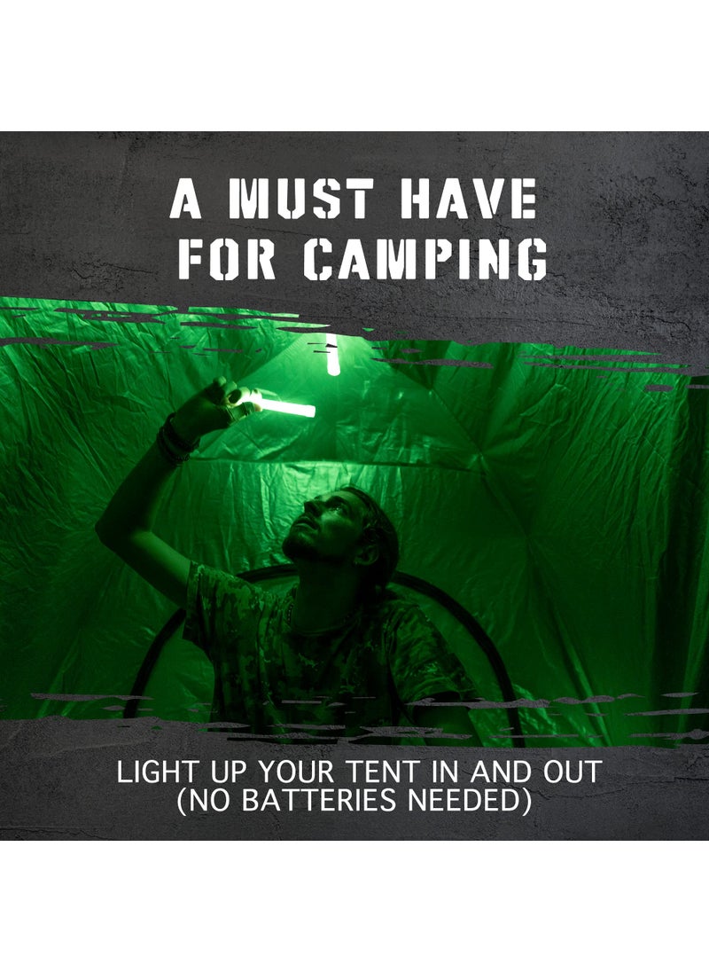Glow Mind 12 Ultra Bright Emergency Glow Sticks - Individually Wrapped Long Lasting Industrial Grade Glowsticks for Survival Gear, Camping Lights, Power Outages and Military Use (Green)  - Image 4