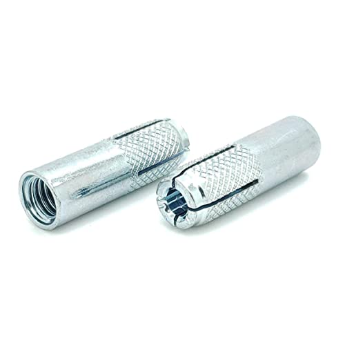 BCP Fasteners 8 Pack 3/8" Inch Premium Zinc Plated Carbon Steel Concrete Knurled Drop in Anchors (BCP1000) - Image 1