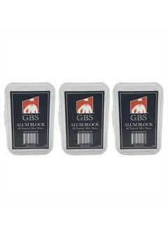 G.B.S Alum Block Bar Travel Cases, Pack of 3 (100 Grams Per Bar) Potassium Shaving Alum  - Image 1